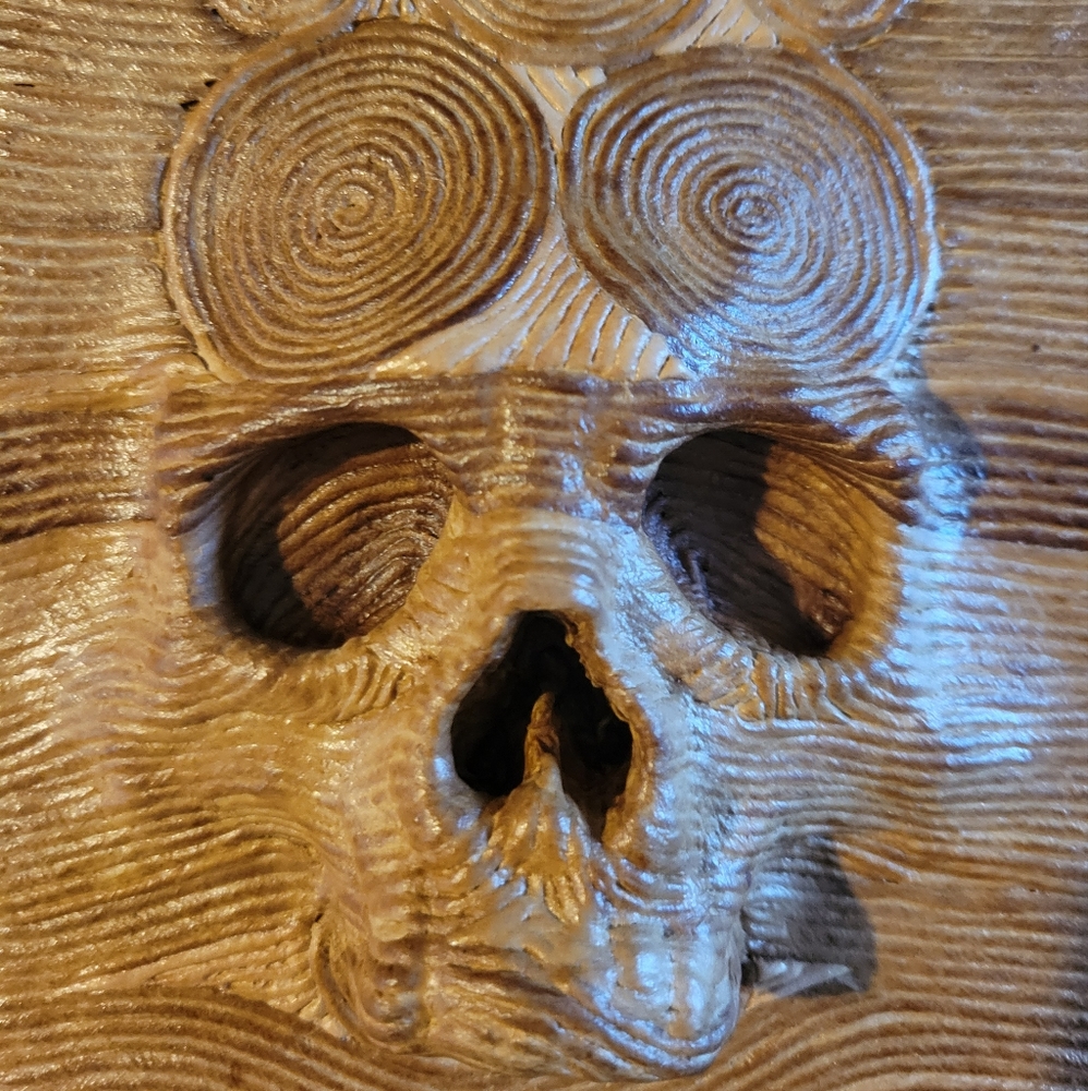 HP😊 Lacewell Orig. (TM) Stash Trinket Box Geometrical Skull "Over My Dead Body"